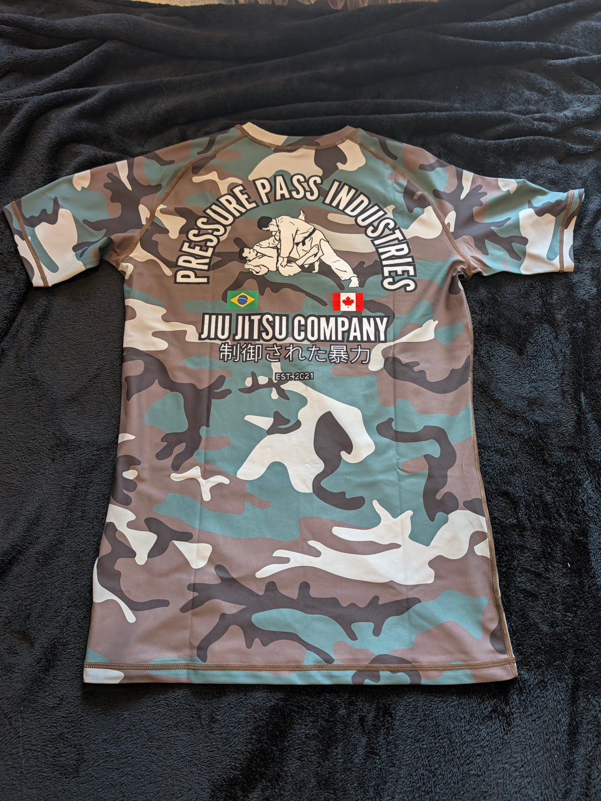 "Pressure" Short Sleeve Rashguard Camo